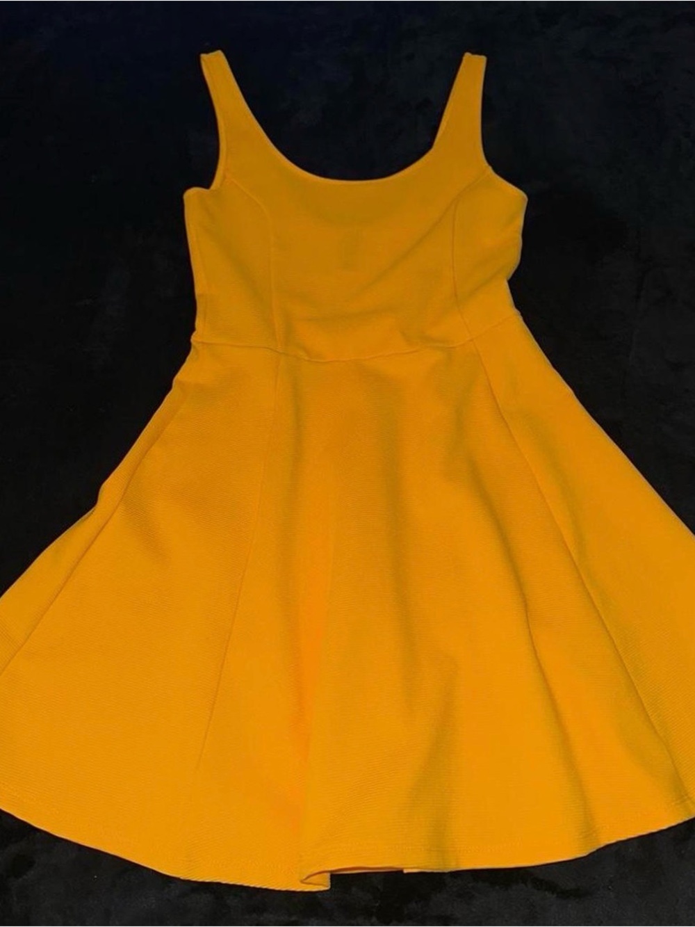 Divided Bright Yellow Sleeveless Fit-and-Flare Dress